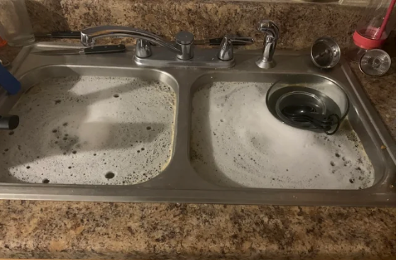 Kitchen Sink Clogged on Both Sides with a Garbage Disposal