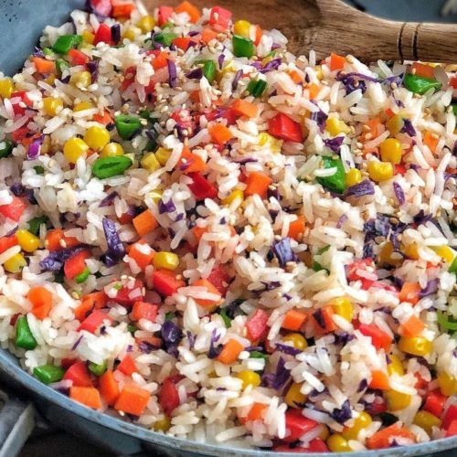 KId-Friendly Rice Recipes - Rainbow veggies Rice