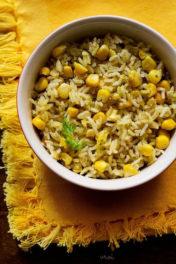 KId-Friendly Rice Recipes - Sweet Corn Pulao